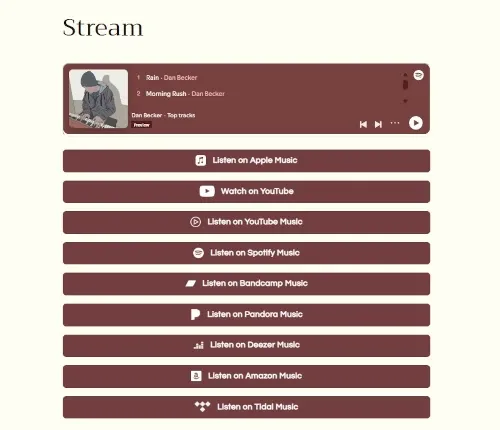 Stream Page example