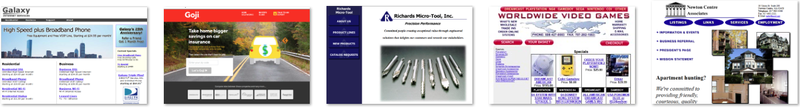 Portfolio of websites